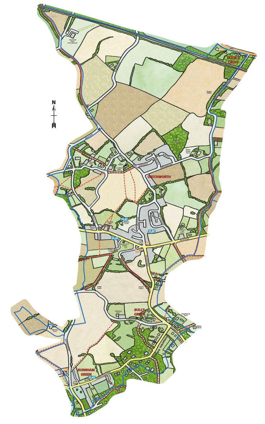 Datchworth boundary map